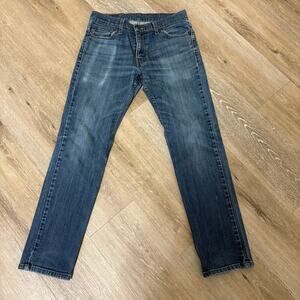 511 Levi Strauss & Co Woman's Blue Washed Straight Leg Jeans W30 L30